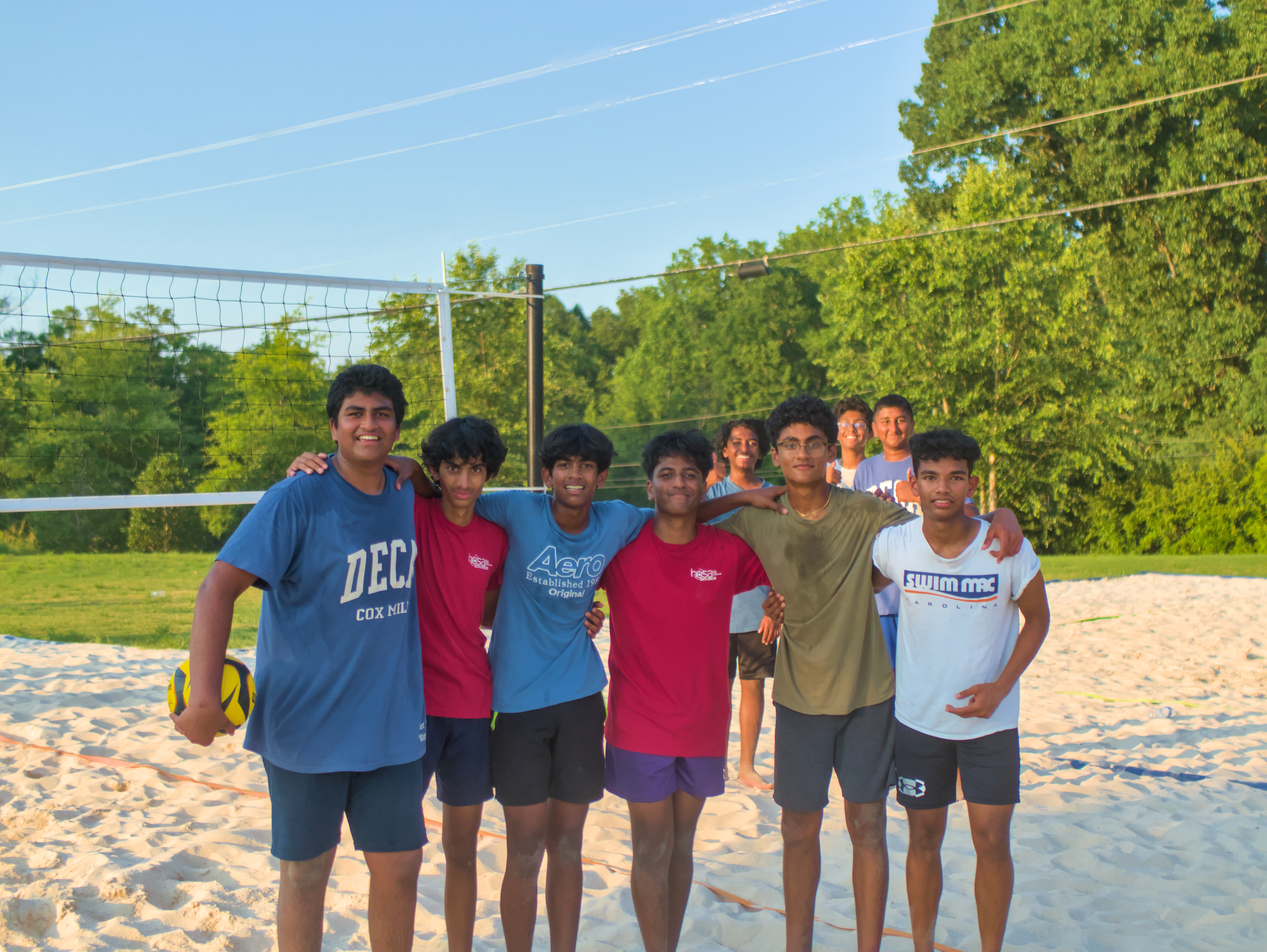 Volleyball tournament participants and supporters at an HFF event